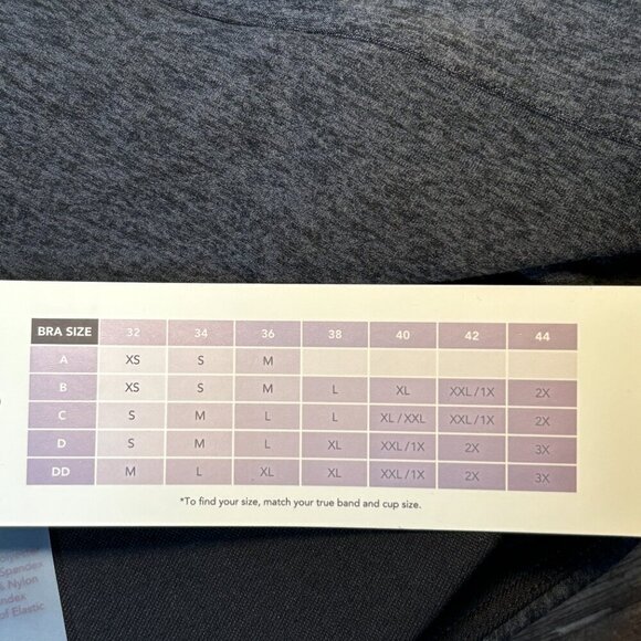 NEW CALIA Lustralux T-Back Bra Darker Ardosia Slate Heather Women's Size XL - Picture 12 of 12